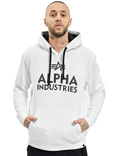 Alpha Industries Herren Foam Print Hoody Kapuzensweat Kapuzenpullover, White, XXL von ALPHA INDUSTRIES