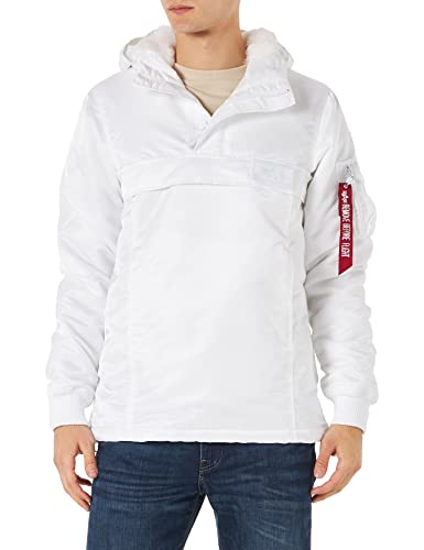 ALPHA INDUSTRIES Herren HPO Anorak BP Baby Jacke, White, L von ALPHA INDUSTRIES