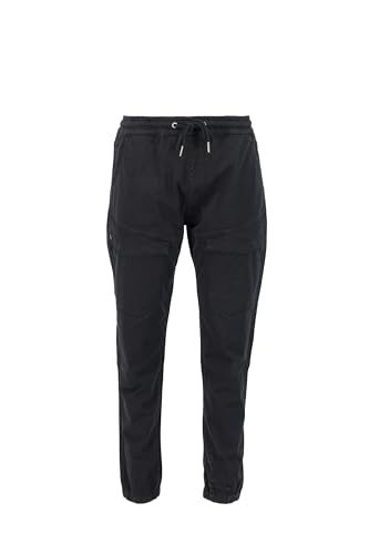 ALPHA INDUSTRIES Herren Hidden Cargo Jogger stylische Jogginghose Hose, 03-schwarz, 56 von ALPHA INDUSTRIES