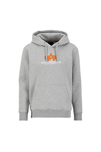 Alpha Industries Basic Rubber Hoodie für Herren Grey Heather von ALPHA INDUSTRIES