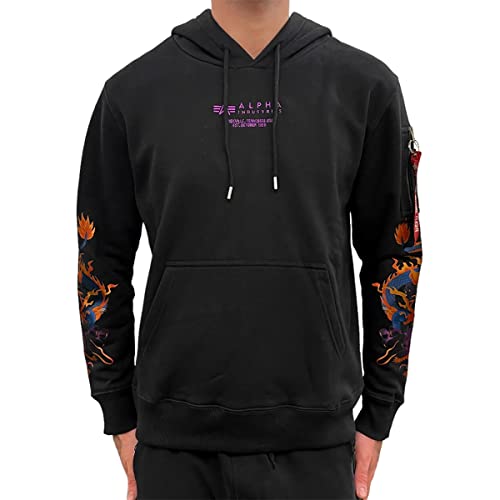 Alpha Industries Dragon EMB Hoodie für Herren Black von ALPHA INDUSTRIES