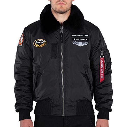 ALPHA INDUSTRIES Herren Injector III Air Force Bomberjacke, Black/Black, L von ALPHA INDUSTRIES