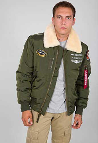 ALPHA INDUSTRIES Herren Injector III Air Force Bomberjacke, Dark Green, M von ALPHA INDUSTRIES