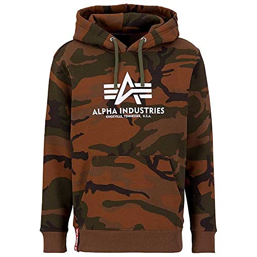 ALPHA INDUSTRIES Basic Hoody Camo Kapuzensweat für Herren Burned Camo von ALPHA INDUSTRIES