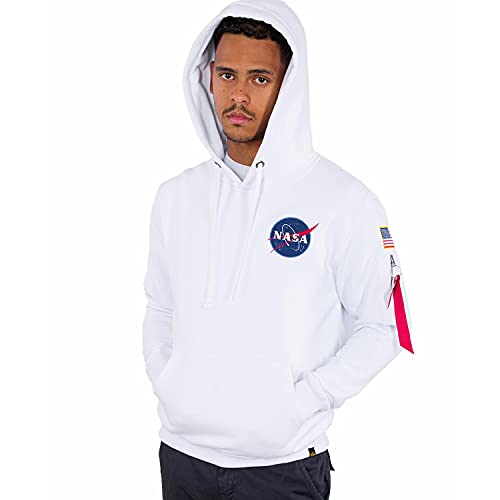 ALPHA INDUSTRIES Herren Space Shuttle Hoody Kapuzensweat Kapuzenpullover, White, XXL ALPHA INDUSTRIES Herren Space Shuttle Hoody Kapuzensweat Kapuzenpullover, White, XXL von ALPHA INDUSTRIES