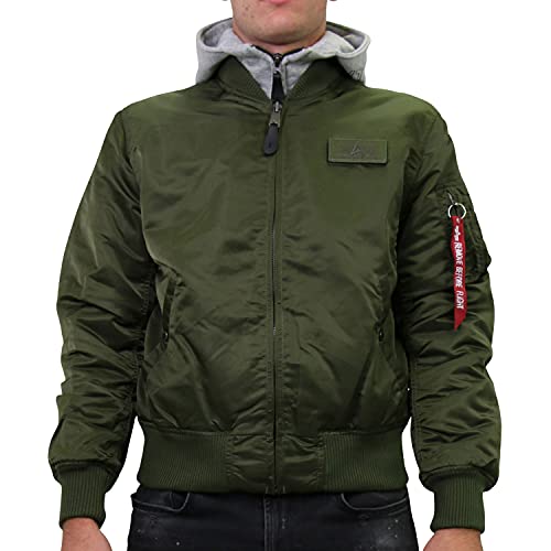 ALPHA INDUSTRIES Herren MA-1 D-Tec Bomberjacke, Dark Green, 4XL von ALPHA INDUSTRIES
