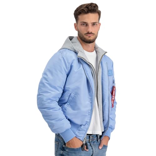 ALPHA INDUSTRIES Herren MA-1 D-Tec Bomberjacke, Light Blue, XXXL von ALPHA INDUSTRIES