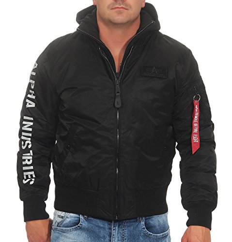 ALPHA INDUSTRIES Herren MA-1 D-Tec SE Bomberjacke, Black/Reflective, 3XL von ALPHA INDUSTRIES