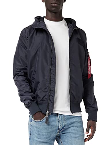 ALPHA INDUSTRIES Herren MA-1 LW Hooded Bomberjacke, Iron Grey, L von ALPHA INDUSTRIES