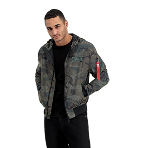 ALPHA INDUSTRIES MA-1 LW Hooded Refl. Camo Bomberjacke für Herren Wdl Camo 65 von ALPHA INDUSTRIES