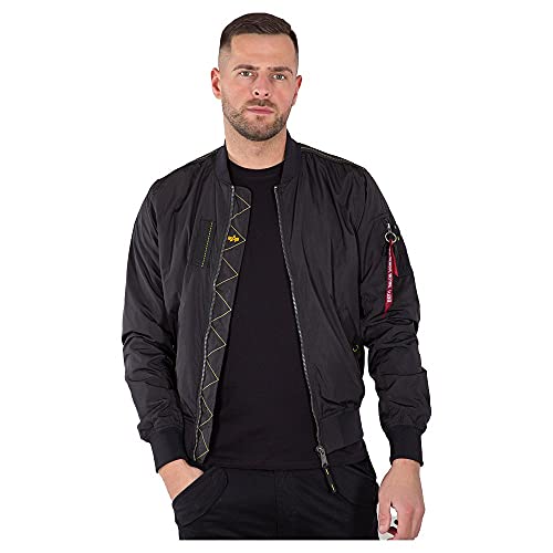 ALPHA INDUSTRIES Herren MA-1 Parachute Bomberjacke, Black, XL von ALPHA INDUSTRIES