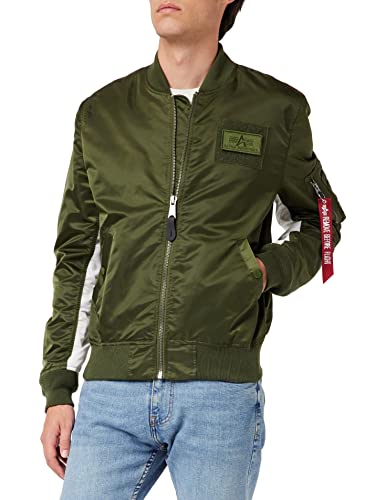 Alpha Industries Herren MA-1 TT Custom Bomberjacke, Dark Green, L von ALPHA INDUSTRIES