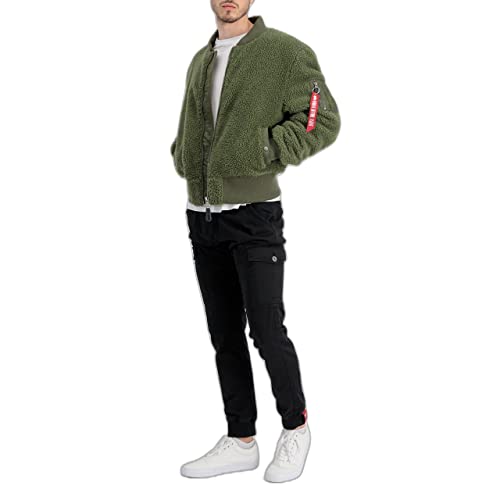 Alpha Industries MA-1 Teddy Bomberjacke für Herren Sage-Green von ALPHA INDUSTRIES