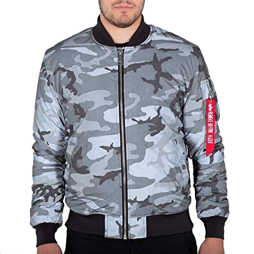Alpha Industries Herren MA-1 VF 59 Reflective Bomberjacke, Black Camo, 3XL von Alpha Industries