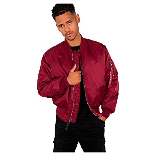 Alpha Industries Herren MA-1 Bomberjacke, Burgundy, 2 XL von ALPHA INDUSTRIES