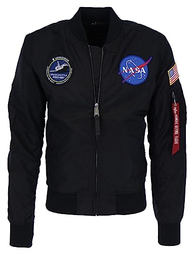 ALPHA INDUSTRIES Herren MA-1 TT NASA Reversible II Bomberjacke, Black, XL von ALPHA INDUSTRIES