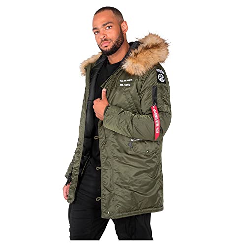 Alpha Industries Herren N-3B Airborne Winterjacke, Dark Green, M von Alpha Industries