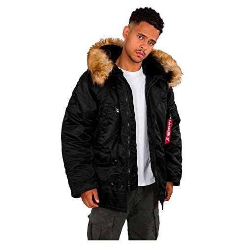 Alpha Industries Herren N3B Winterjacke Parkas, Schwarz, Large von ALPHA INDUSTRIES