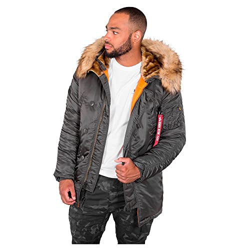 Alpha Industries Herren N3B VF 59 Winterjacke für Damen Mantel, Grau (Greyblack 136), X-Large von ALPHA INDUSTRIES