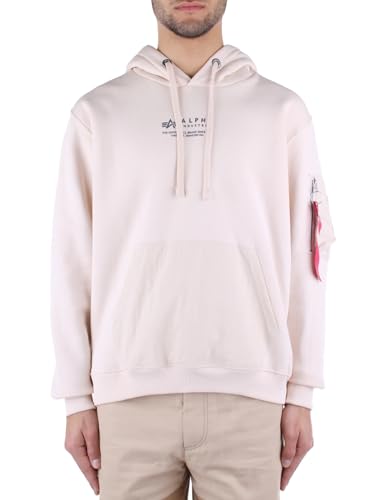 ALPHA INDUSTRIES Herren Nylon Pocket Hoody Kapuzensweat Kapuzenpullover, Jet Stream White, XXL von ALPHA INDUSTRIES