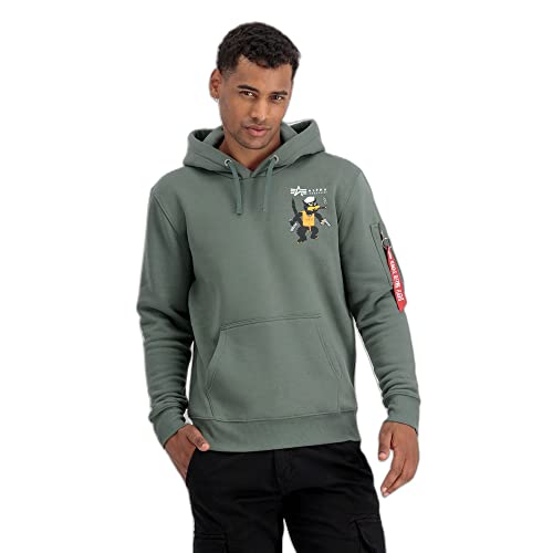 ALPHA INDUSTRIES PB Squadron Hoody Kapuzensweat für Herren Vintage Green von ALPHA INDUSTRIES