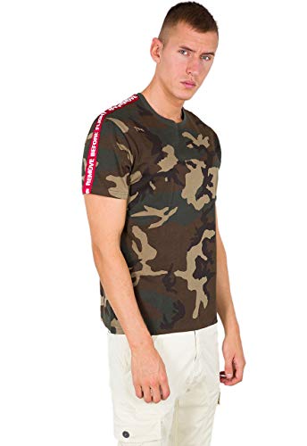 ALPHA INDUSTRIES Herren RBF Tape T T-Shirt, Mehrfarbig (Wdl Camo 65-408), M von ALPHA INDUSTRIES