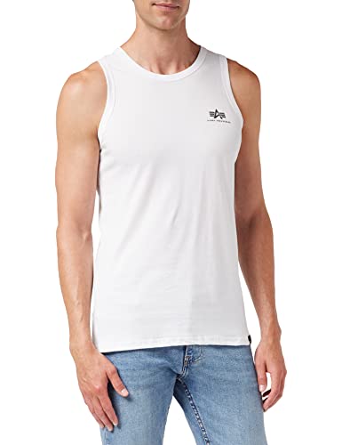 Alpha Industries Herren Small Logo top T-Shirt, White, S von ALPHA INDUSTRIES