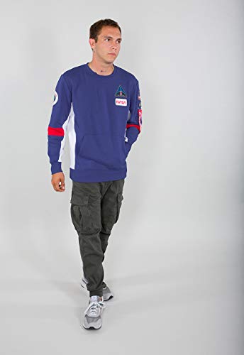 ALPHA INDUSTRIES Herren Space Camp Sweatshirt blau XXL von ALPHA INDUSTRIES