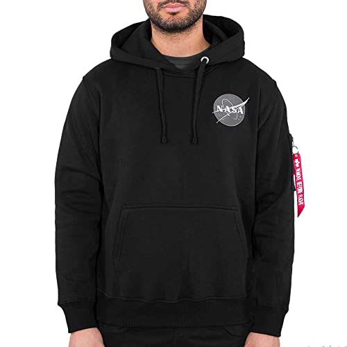 ALPHA INDUSTRIES Herren Space Shuttle Hoody Kapuzensweat Kapuzenpullover, Black, 3XL von ALPHA INDUSTRIES