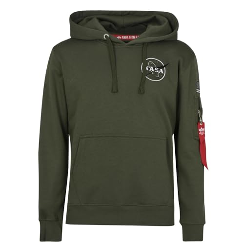 ALPHA INDUSTRIES Herren Space Shuttle Hoody Kapuzensweat Kapuzenpullover, Dark Olive, M ALPHA INDUSTRIES Herren Space Shuttle Hoody Kapuzensweat Kapuzenpullover, Dark Olive, M von ALPHA INDUSTRIES