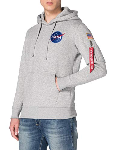 ALPHA INDUSTRIES Herren Space Shuttle Hoody Kapuzensweat Kapuzenpullover, Grey Heather, M von ALPHA INDUSTRIES