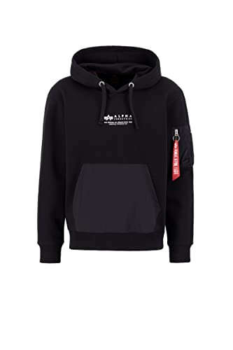 ALPHA INDUSTRIES Nylon Pocket Hoody Kapuzensweat für Herren Black von ALPHA INDUSTRIES