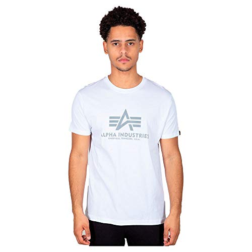Alpha Industries Herren Basic T-Shirt, Jet-stream-white, L von Alpha Industries