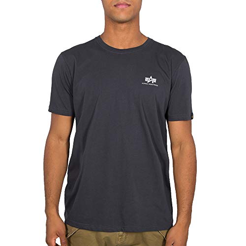 Alpha Industries Herren Basic T Small Logo T-Shirt, Iron Grey, XL von ALPHA INDUSTRIES