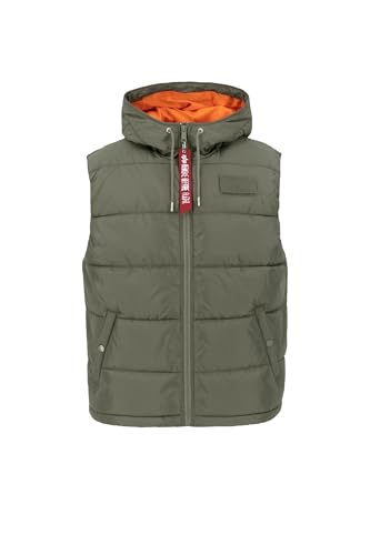 Alpha Industries Herren Hooded Puffer Vest FD Weste, Sage-Green, L von Alpha Industries