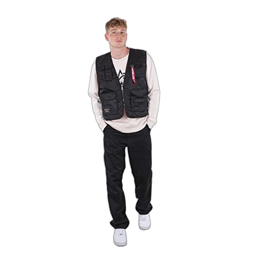 Alpha Industries Herren Utility Vest Weste, Black, S/M von Alpha Industries