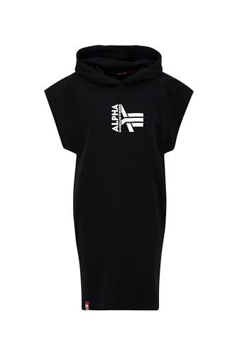 ALPHA INDUSTRIES Hoody Dress Wmn Kleid für Damen Black von ALPHA INDUSTRIES