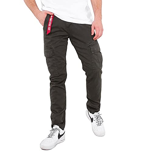 Alpha Industries Herren Agent Pant Freizeithose Hose, Greyblack, 28 von ALPHA INDUSTRIES