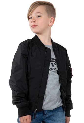 Alpha Industries Unisex Kinder MA-1 TT Kids Coole Bomberjacke, Black, 146-152 von ALPHA INDUSTRIES