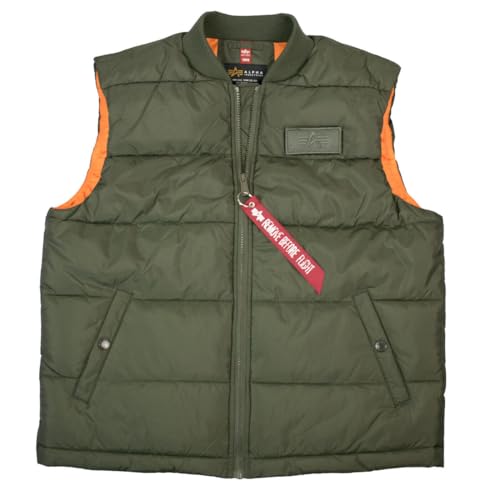 ALPHA INDUSTRIES Lightweight Vest Weste (DE/NL/SE/PL, Alphanumerisch, L, Regular, Regular, dark olive) von ALPHA INDUSTRIES