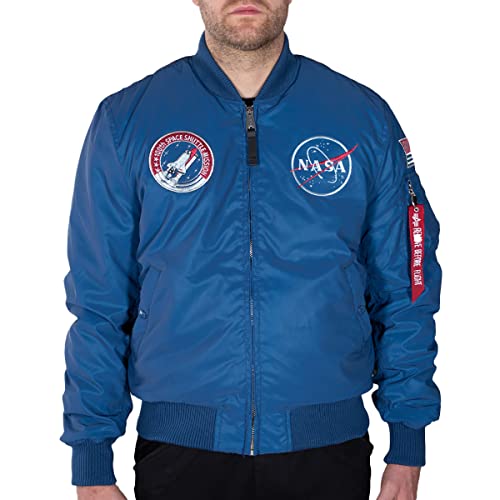 ALPHA INDUSTRIES MA-1 NASA Reflective Bomberjacke für Herren Rep.Blue von ALPHA INDUSTRIES
