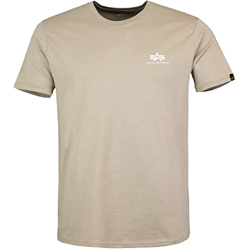 ALPHA INDUSTRIES T-Shirt (DE/NL/SE/PL, Alphanumerisch, L, Regular, Regular, Vintage Sand) von ALPHA INDUSTRIES