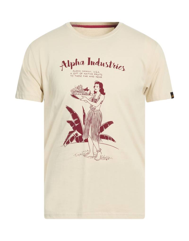 ALPHA INDUSTRIES T-shirts Herren Beige von ALPHA INDUSTRIES