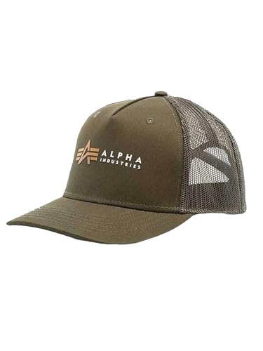 ALPHA INDUSTRIES Trucker Cap (DE/NL/SE/PL, Alphanumerisch, Einheitsgröße, Dark Olive) von ALPHA INDUSTRIES