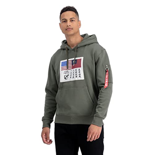 ALPHA INDUSTRIES USN Blood Chit Hoody Kapuzensweat für Herren Dark Olive ALPHA INDUSTRIES USN Blood Chit Hoody Kapuzensweat für Herren Dark Olive von ALPHA INDUSTRIES