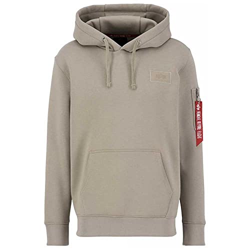 Alpha Industries Herren Back Print Hoody Kapuzensweat Kapuzenpullover, Vintage Sand, XL von ALPHA INDUSTRIES