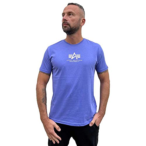 ALPHA INDUSTRIES Herren Basic T Ml T-Shirt, Lila (Electric Violet), XXL von ALPHA INDUSTRIES