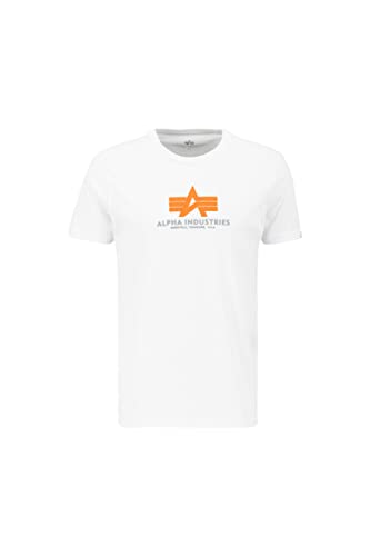 Alpha Industries Herren Basic T Rubber T-Shirt, White, L von Alpha Industries