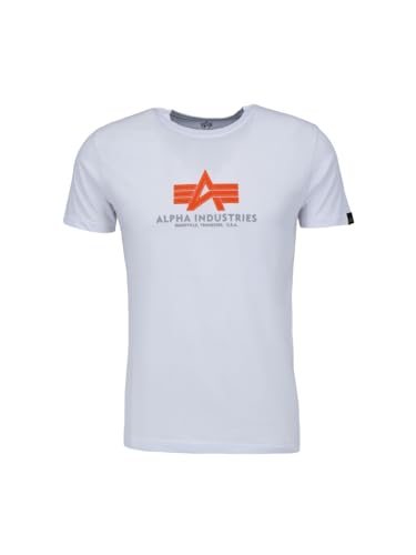 Alpha Industries Herren Basic T Rubber T-Shirt, White, L von Alpha Industries
