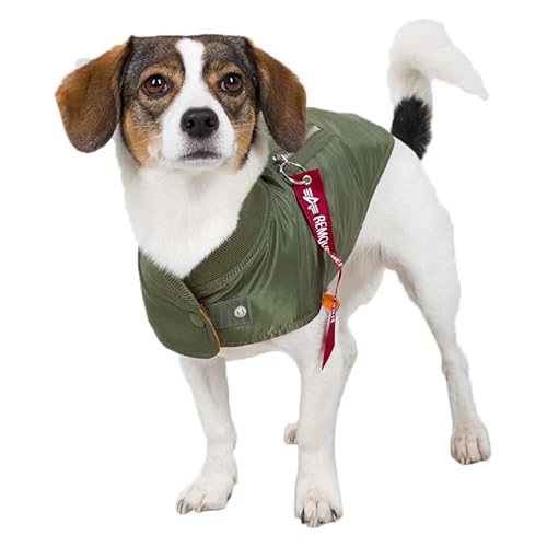 ALPHA INDUSTRIES Unisex Erwachsene Dog Ma-1 Nylon Flight Jacket Jacke, Salbei/grün, XS von ALPHA INDUSTRIES